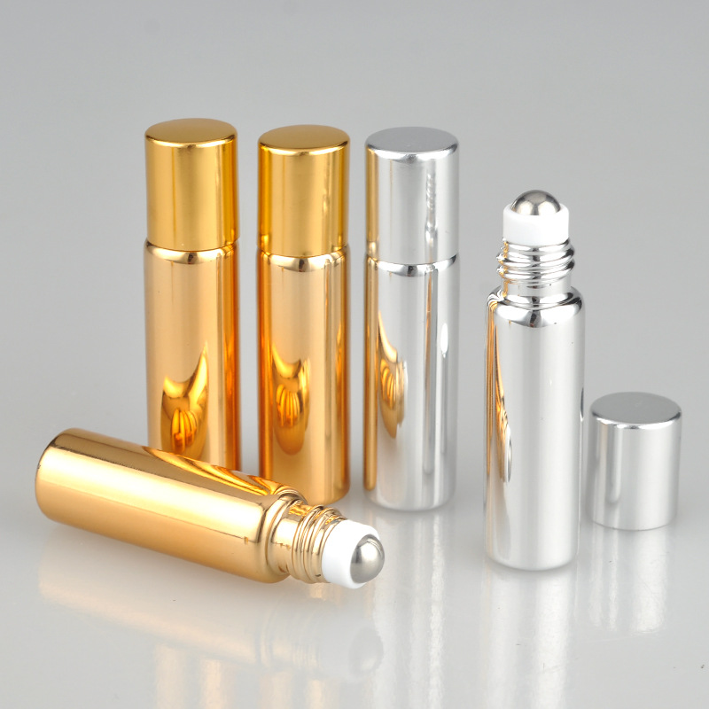 Attar Oil Roll On - 3-5 個 5/10 ミリリットルエッセンシャルオイルボトルロールオンボトルステンレス鋼ローラーボールマッサージャー詰め替え容器香水アイクリーム