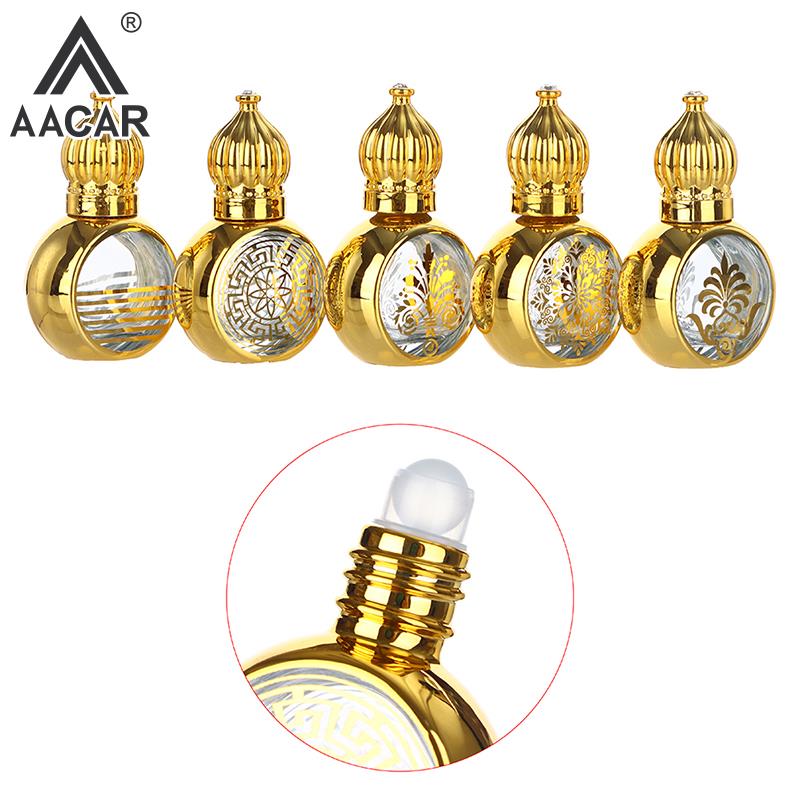 Attar Oil Roll On - Arabicクリスタルオイル,フレグランスボトル,容量10ml,ゴールドフレグランスボトル