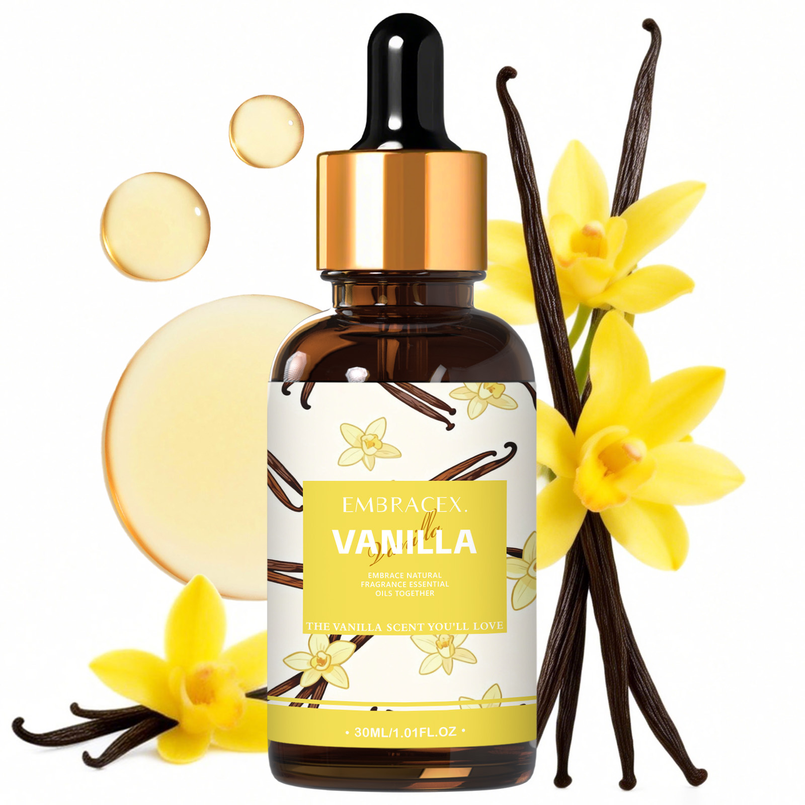 Perfume Fragrance Diffuser - 30ml バニラフレグランスオイル ディフューザー用 キャンドル作り用 友人へのギフト 温かい香り