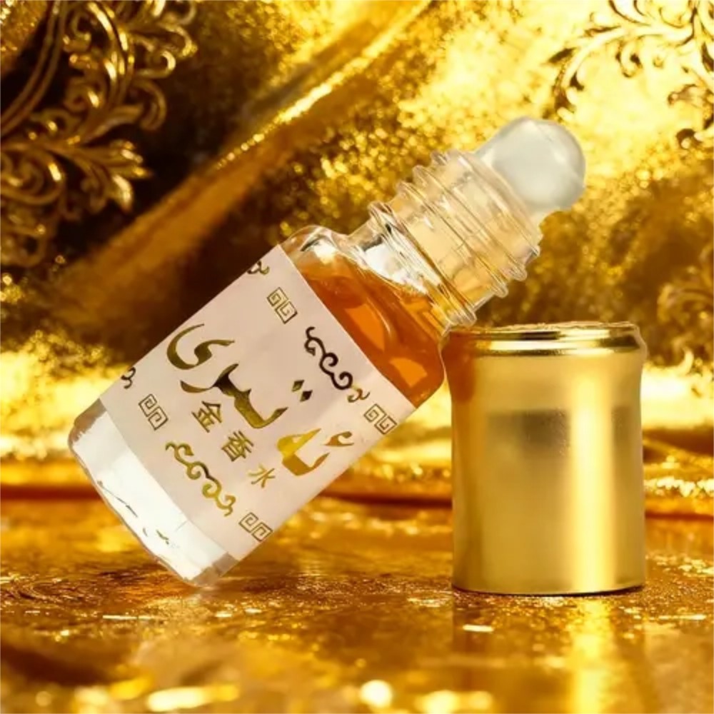 Attar Oil Roll On - アラビアンゴールドアター ロールオン香水オイル 長持ちするアルコールフリー濃縮フレグランスオイル 男女兼用 携帯用ボディフレグランス