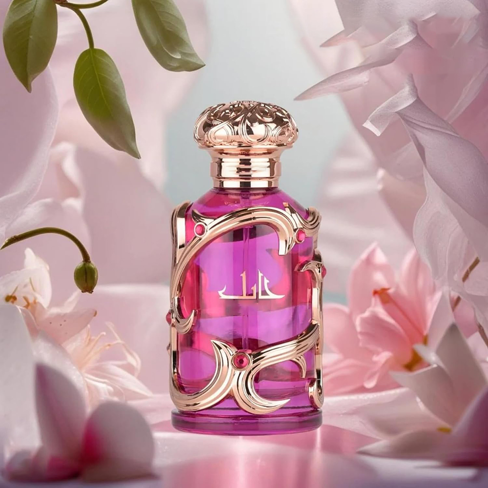 Perfume Jasmine Fragrance - ラグジュアリーハビック装飾女性用香水100ml、ソフトペアジャスミンオリエンタルフレグランス、ローズゴールド彫刻メタルケージピンクガラスボトル、彼女の誕生日や祝日に最適なギフトボックス