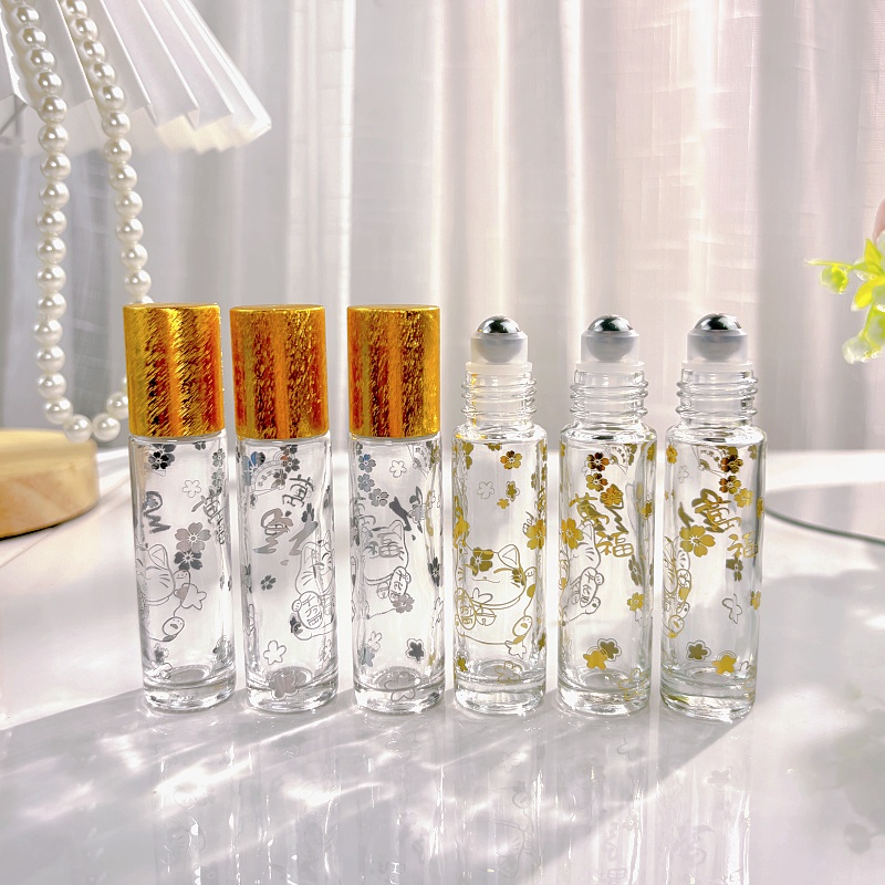 Attar Oil Roll On - 20個入り 10ml クリアガラスロールオンボトル ローラーボール付き アターオイル/エッセンシャルオイル/香水用