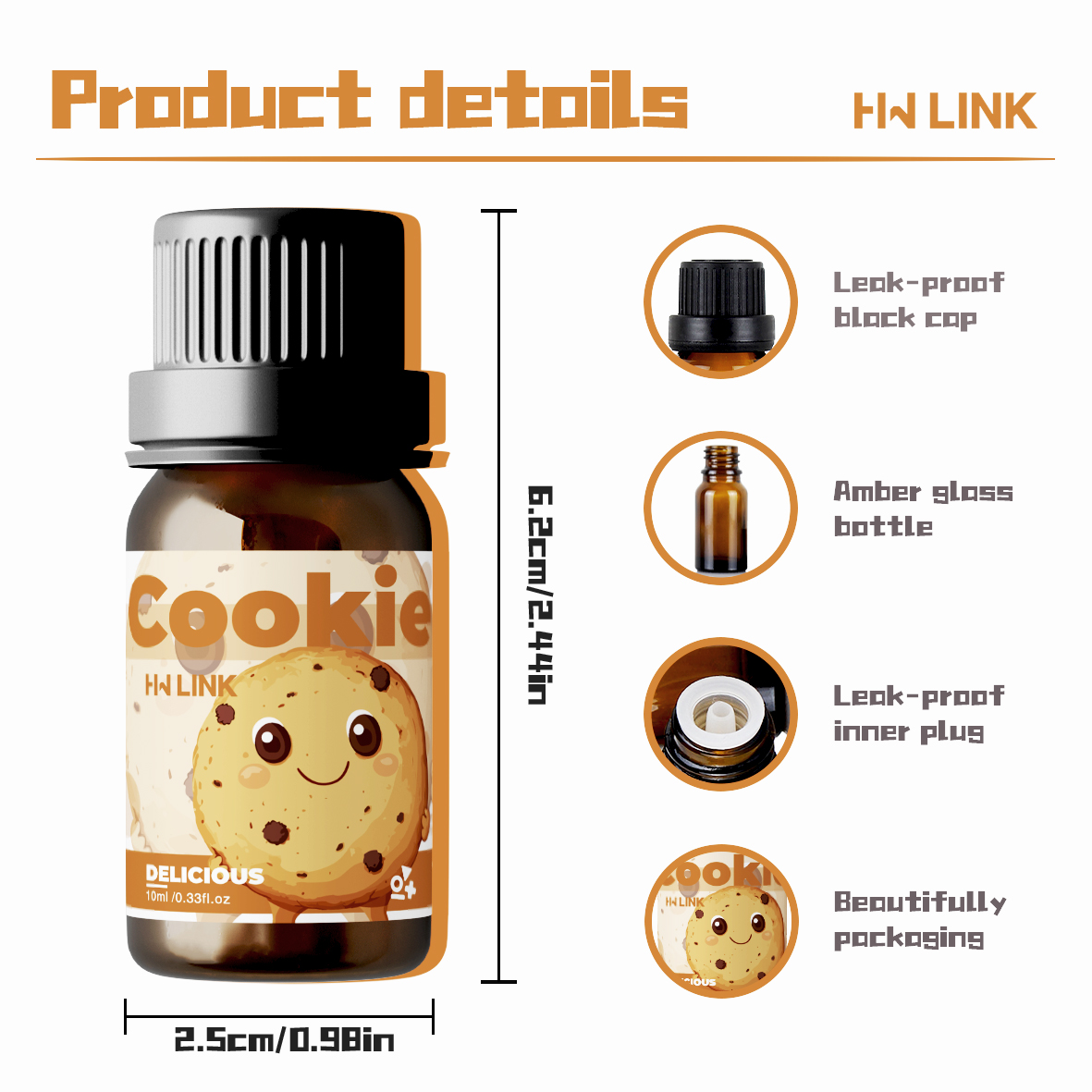 10ml クッキー型フレグランスオイル、キャンドル作り用、長 - Perfume Fragrance Diffuser のレビューと価格