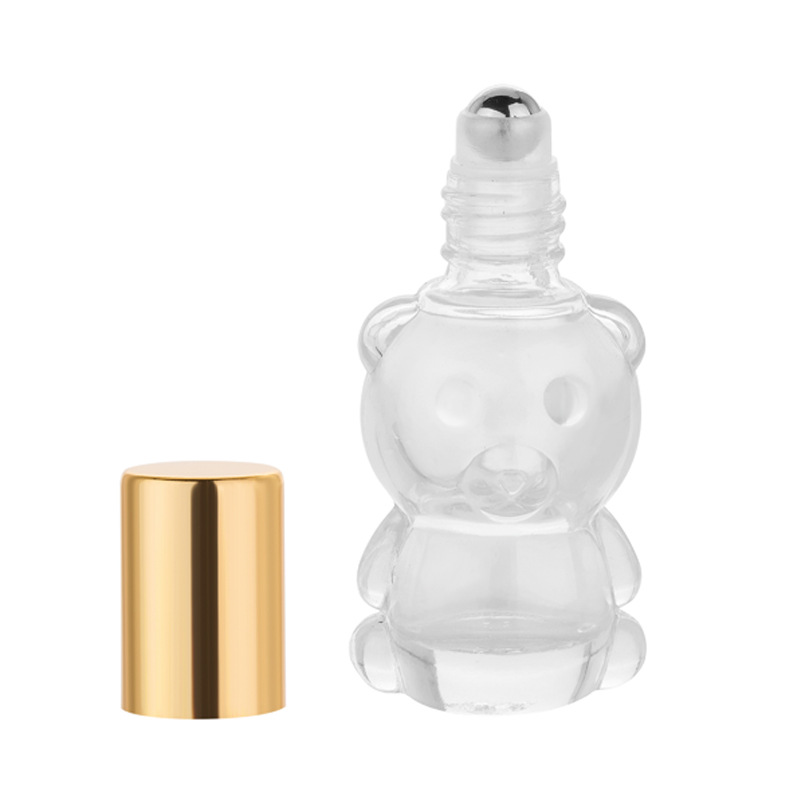 エッセンシャルオイルガラスボトル空のクリアクマ型スチールロー - Perfume Fragrance Ingredients のレビューと価格