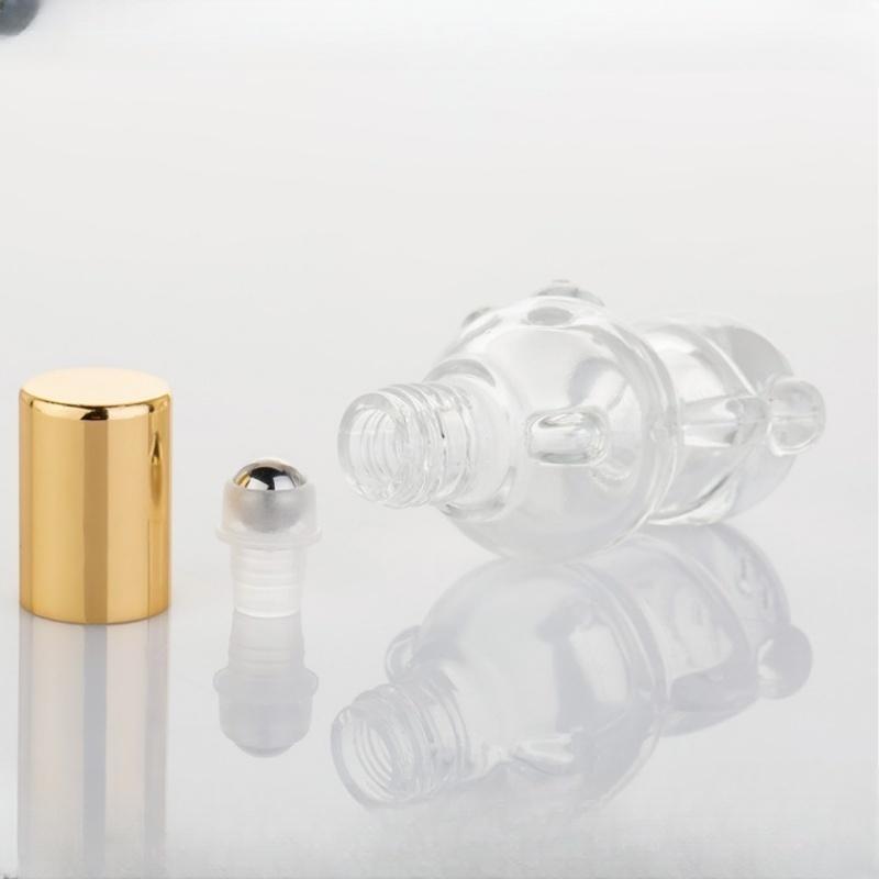 エッセンシャルオイルガラスボトル空のクリアクマ型スチールロー - Perfume Fragrance Ingredients のレビューと価格