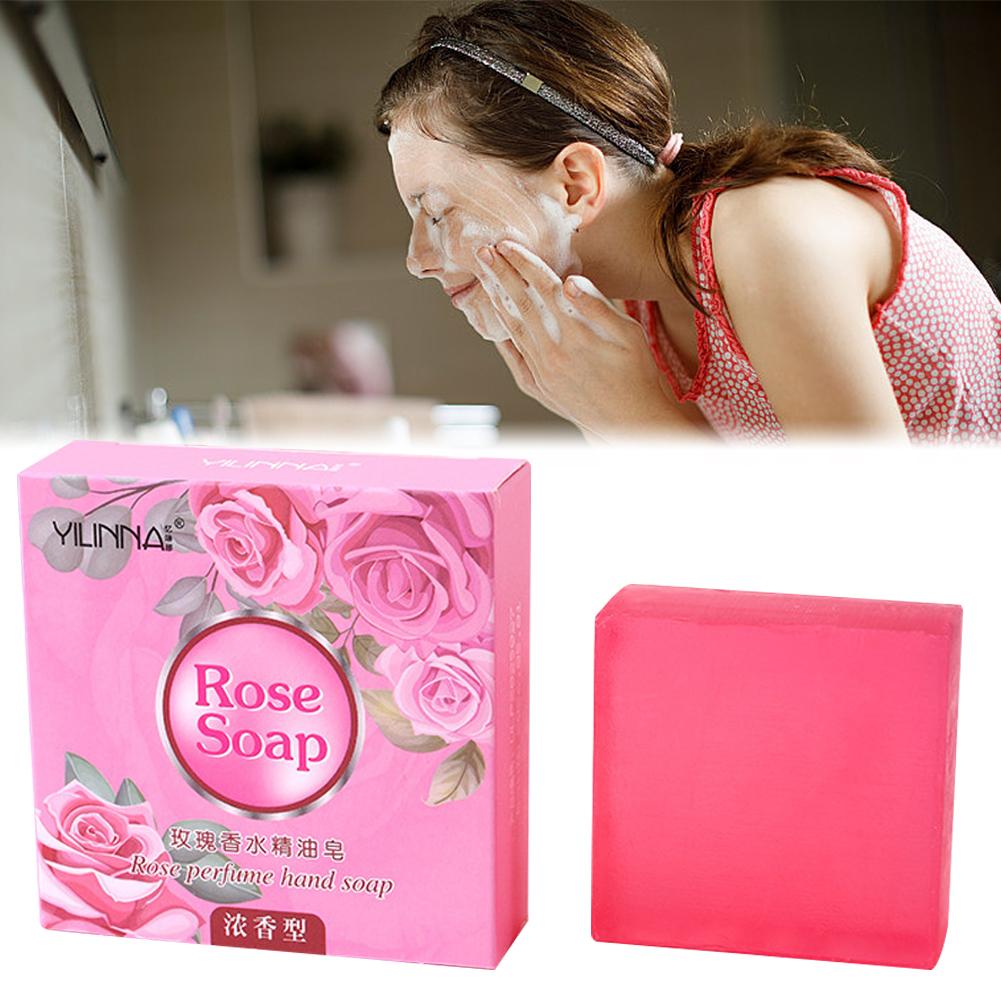 純粋な手作り天然ローズエッセンシャルオイル石鹸女性の香り栄養 - Perfume Fragrance Soap のレビューと価格