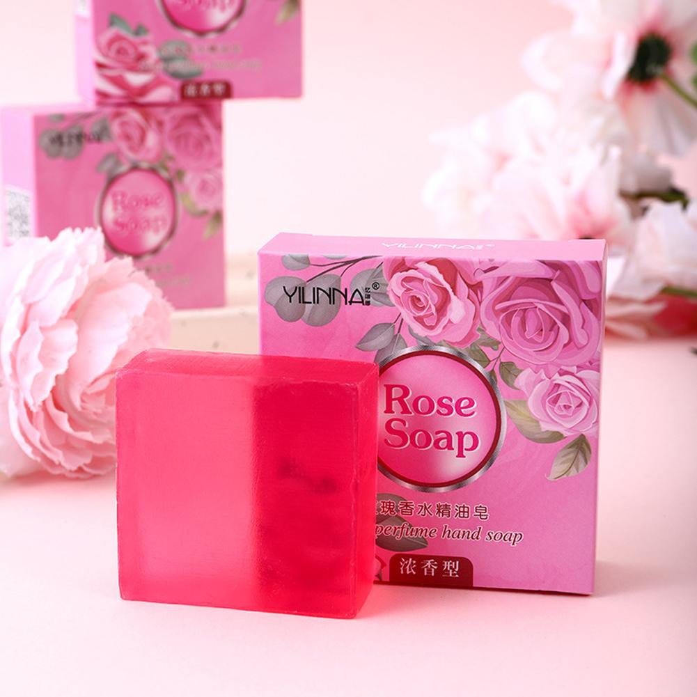 純粋な手作り天然ローズエッセンシャルオイル石鹸女性の香り栄養 - Perfume Fragrance Soap のレビューと価格