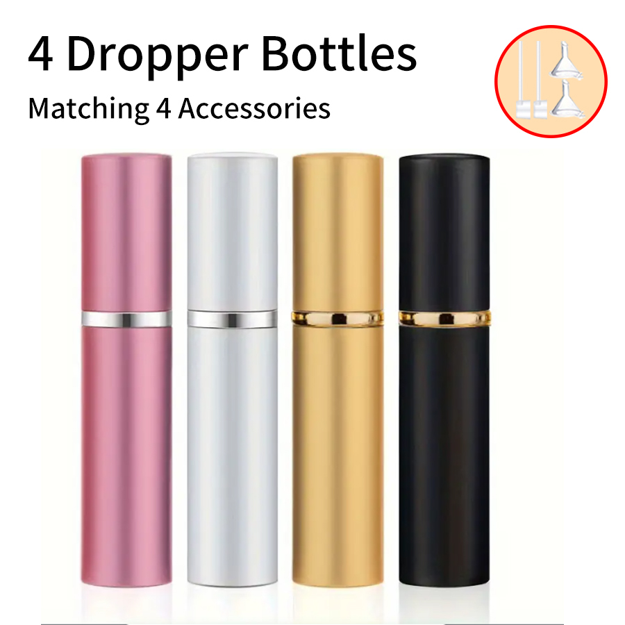 4 個 + 4 アクセサリー 5 ml 詰め替え可能なポータ - Perfume Fragrance Ingredients のレビューと価格