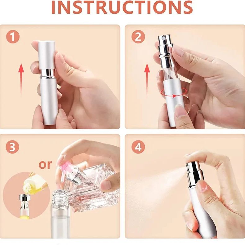 4 個 + 4 アクセサリー 5 ml 詰め替え可能なポータ - Perfume Fragrance Ingredients のレビューと価格