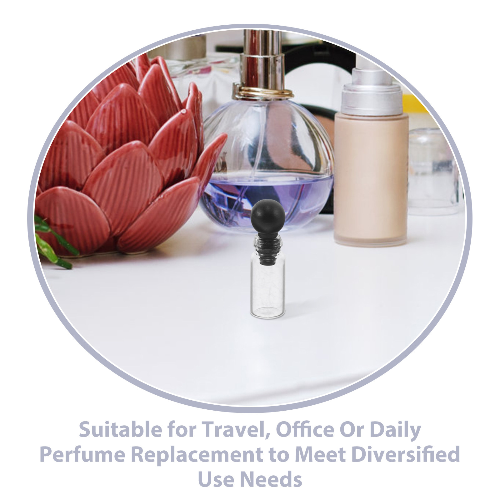 150個入り、ガラス製香水サンプル容器、小型ボールストッパー - Perfume Fragrance Refill のレビューと価格