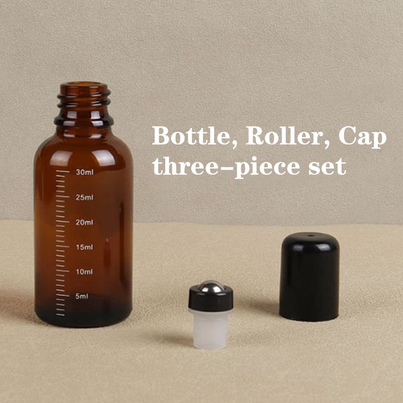 空の茶色のガラス瓶、ローラーボール、香水、エッセンシャルオイ - Attar Oil Roll On のレビューと価格