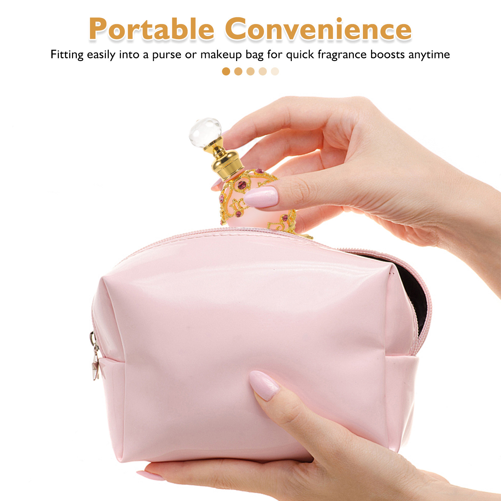 15mlのクリスタルラインストーン装飾ガラス製香水ボトル。携 - Perfume Fragrance Refill のレビューと価格