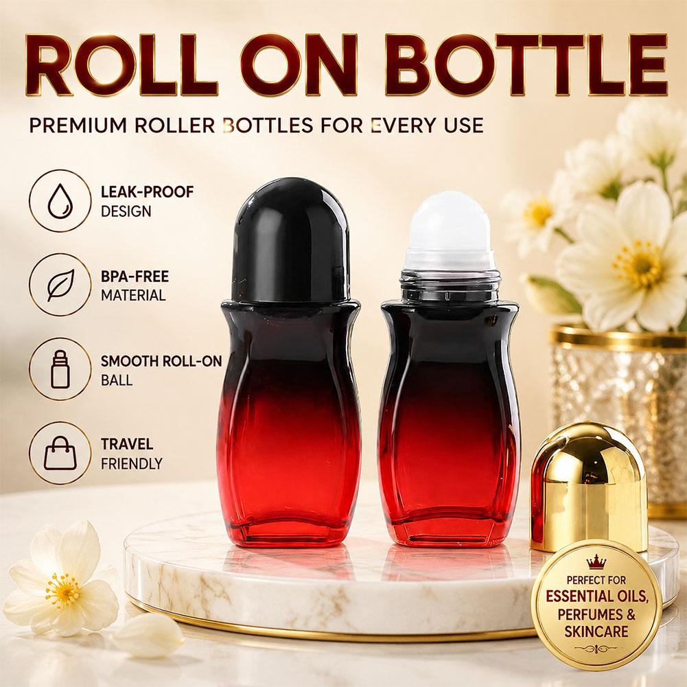 アップグレード厚いガラスローラーボトル空のエッセンシャルオイ - Attar Oil Roll On のレビューと価格