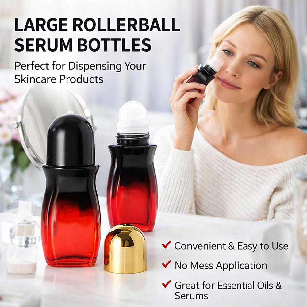 アップグレード厚いガラスローラーボトル空のエッセンシャルオイ - Attar Oil Roll On のレビューと価格