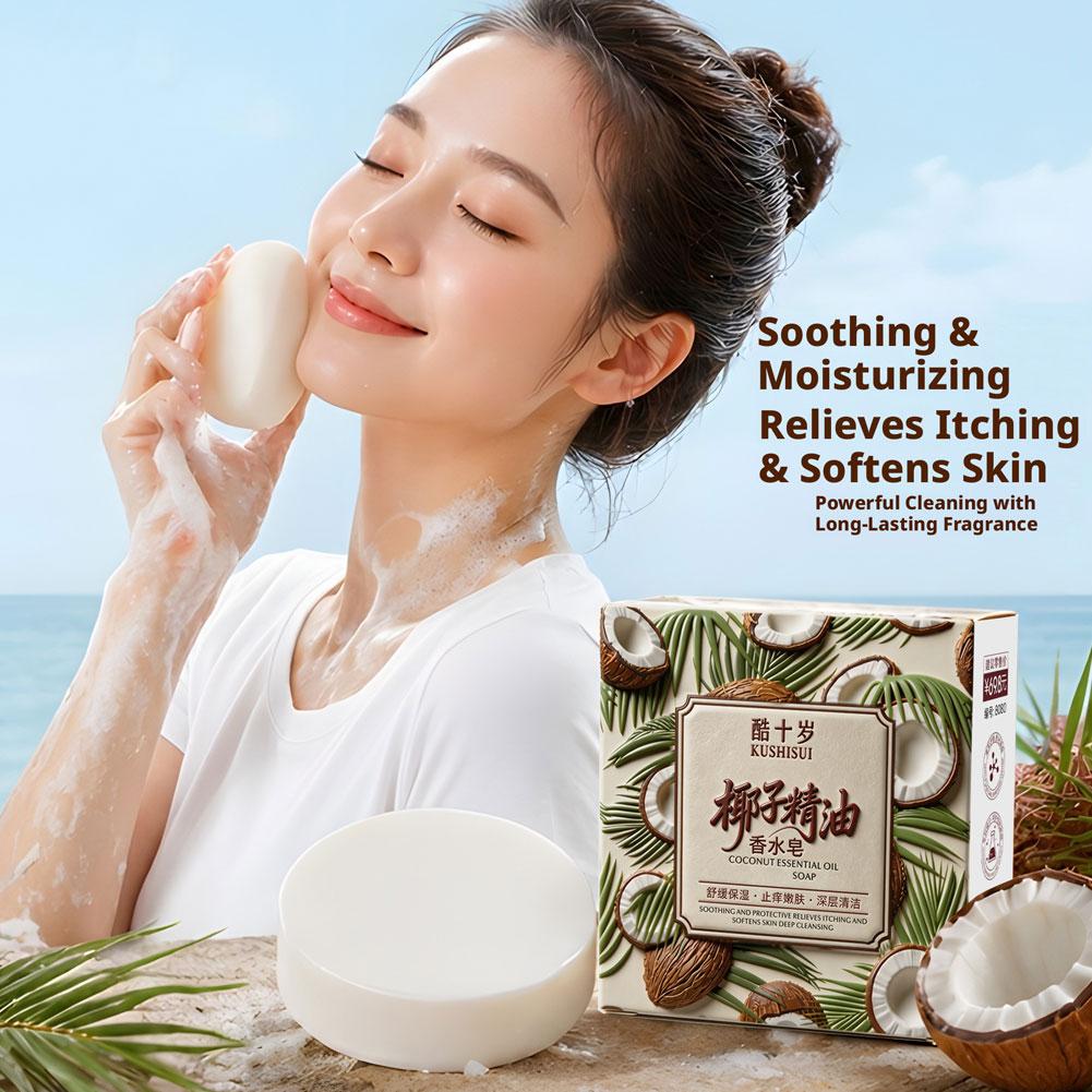 70g ココナッツエッセンシャルオイル香水石鹸：オイルコント - Perfume Fragrance Soap のレビューと価格